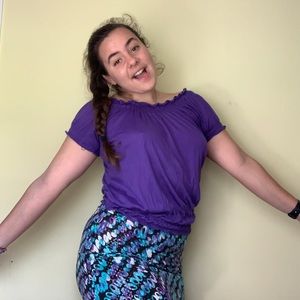 Off the shoulder outfit